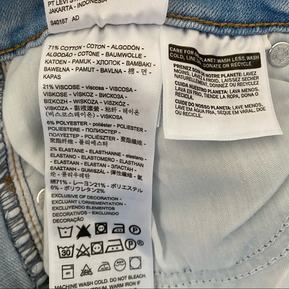 NEW Levi's 711 Mid Rise Distressed Skinny Jeans - Picture 14 of 15